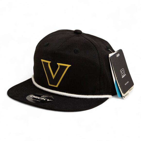 Vanderbilt Commodores Black 3D Classic Rope Hat- Black/ White - Picture 2 of 3